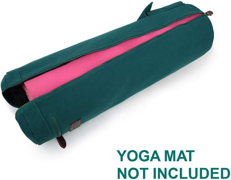 Fremous Yoga Mat Bag,Full-zip Exercise Yoga Mat Canvas Carry Bag for Women and Men - Double Storage Pocket,Easy Access Zipper, Adjustable Shoulder Strap and Handle,Fits Most Mat - Image 1